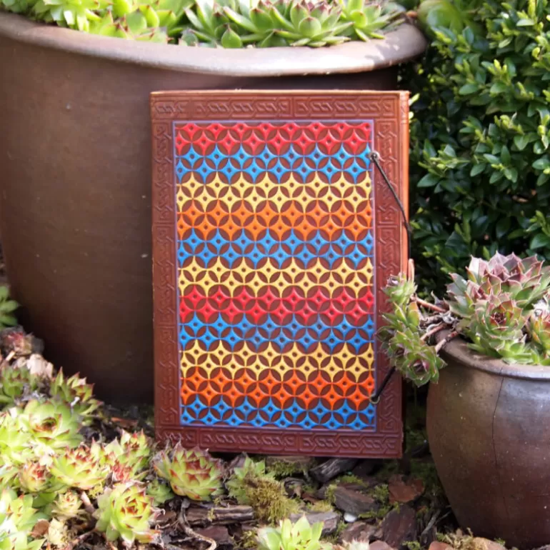 carnet_en_cuir__motifs_peints__la_main__xl_2.webp Carnets En Cuir*Skin Project Carnet en cuir - Motifs peints à la main - XL