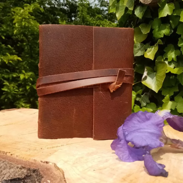 Carnets En Cuir*Skin Project Carnet en cuir de Buffle avec lignes - Lacet - S