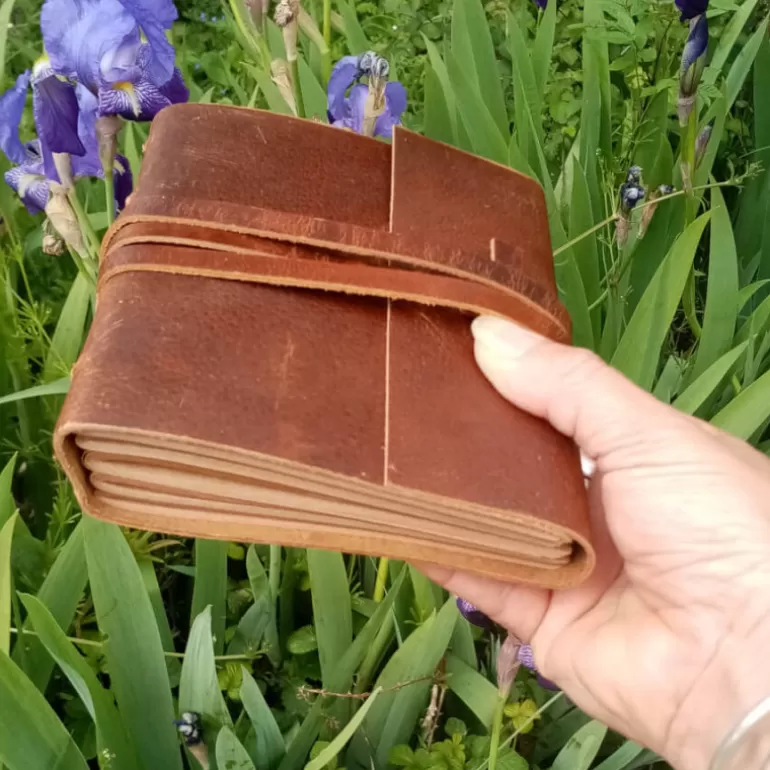 Carnets En Cuir*Skin Project Carnet en cuir de Buffle avec lignes - Lacet - S