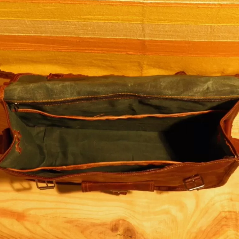 Cartables En Cuir | Sacs À Bandoulière En Cuir*Skin Project Cartable Vintage en cuir - sans poignée - XL