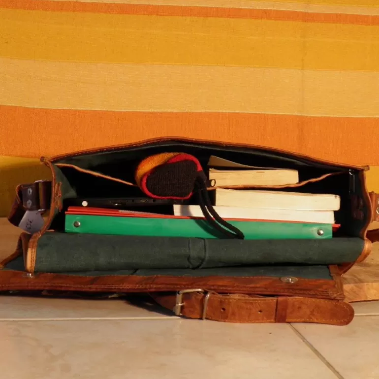 Cartables En Cuir | Sacs À Bandoulière En Cuir*Skin Project Cartable Vintage en cuir - sans poignée - XL