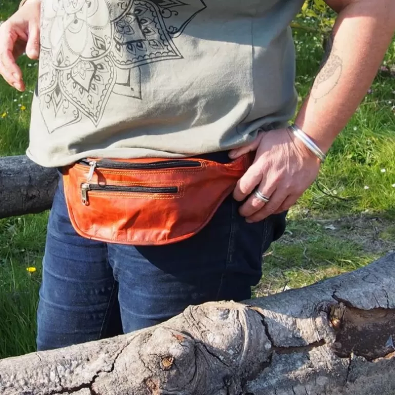 Ceintures En Cuir | Ceintures En Cuir*Skin Project Ceinture - Sac Banane en cuir naturel - Vintage