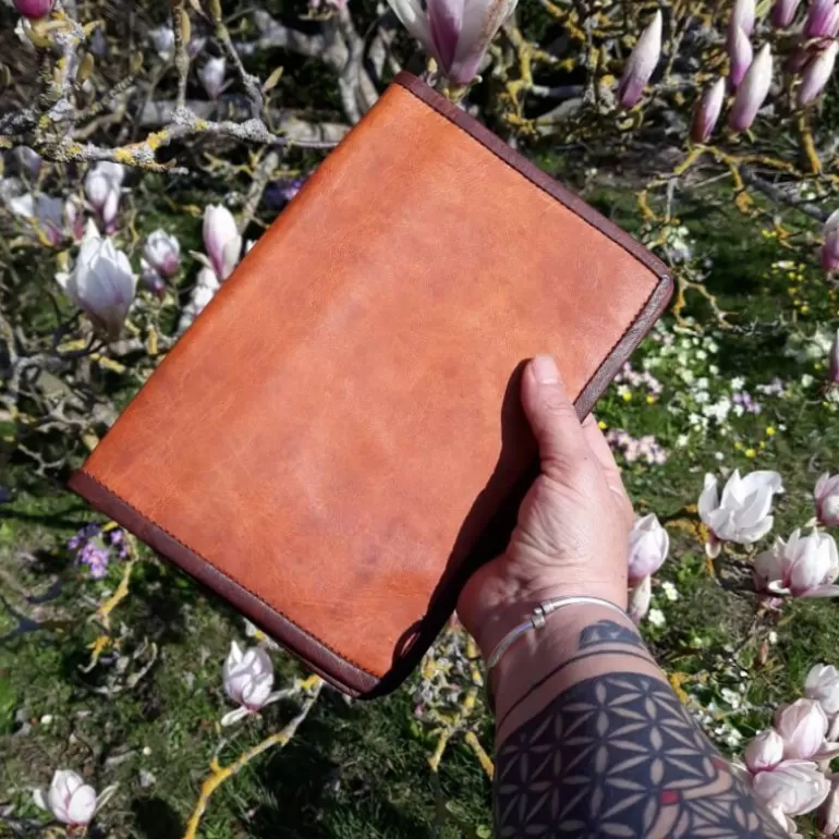 Couvre Livres En Cuir*Skin Project Couvre-livre / Protège agenda en cuir A5