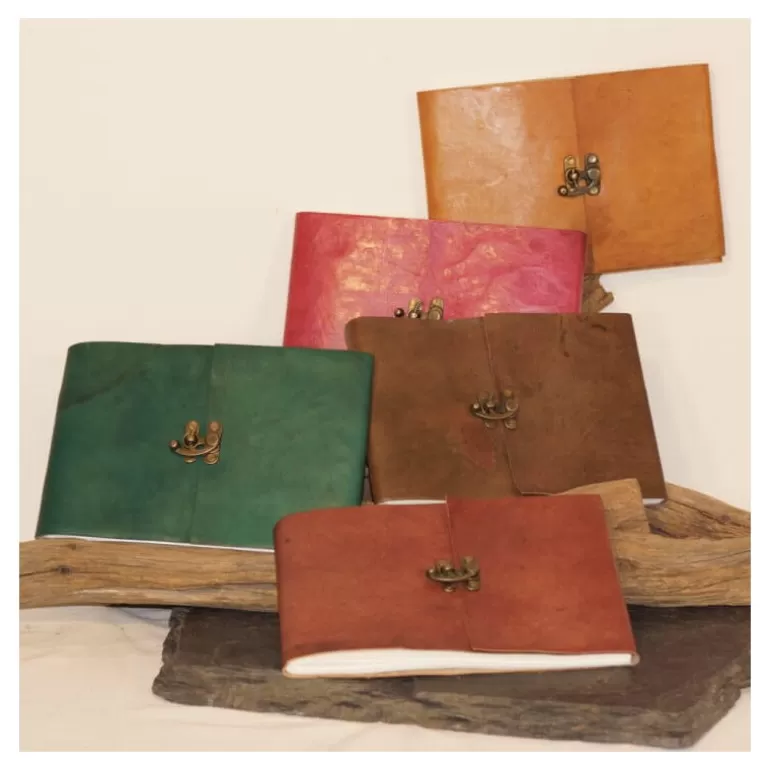 Carnets En Cuir*Skin Project Grand calepin en cuir - Paysage - Crochet - XL