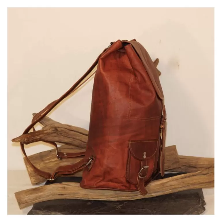 Sacs De Voyage En Cuir | Sacs À Dos En Cuir*Skin Project Grand sac à dos en cuir vintage - Baroudeur - L