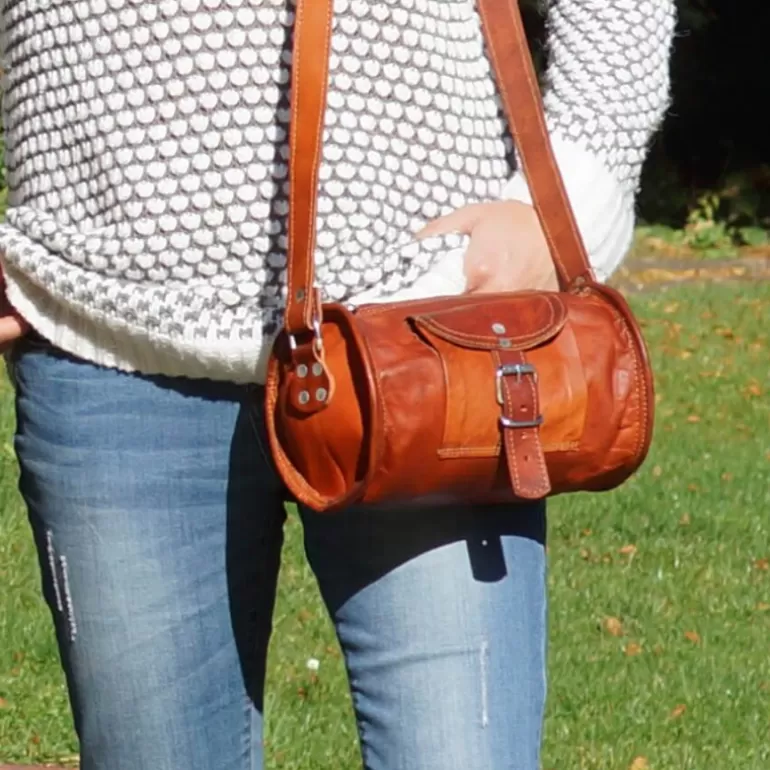 Sacs À Bandoulière En Cuir | Sacs À Main En Cuir*Skin Project Petit sac à main en cuir à bandoulière – Bowling – S