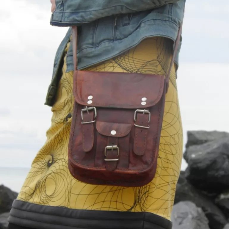 Sacs À Bandoulière En Cuir | Sacs À Main En Cuir*Skin Project Petite sacoche en cuir vintage - Portrait - S