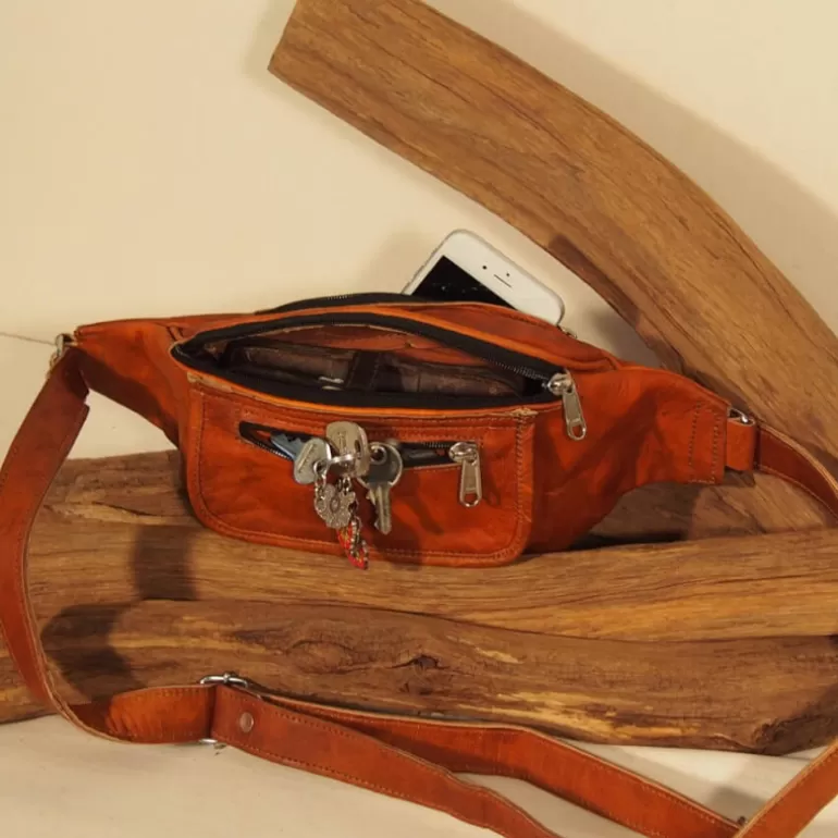 sac_banane_en_cuir_naturel__pochette__soufflet_6.webp Ceintures En Cuir | Ceintures En Cuir*Skin Project Sac Banane en cuir naturel - pochette à soufflet