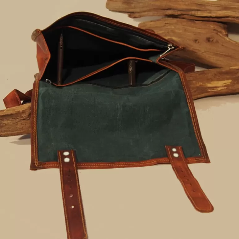 Cartables En Cuir | Sacs À Bandoulière En Cuir*Skin Project Sacoche homme / Cartable vintage en cuir – 2 boucles – Portrait - L